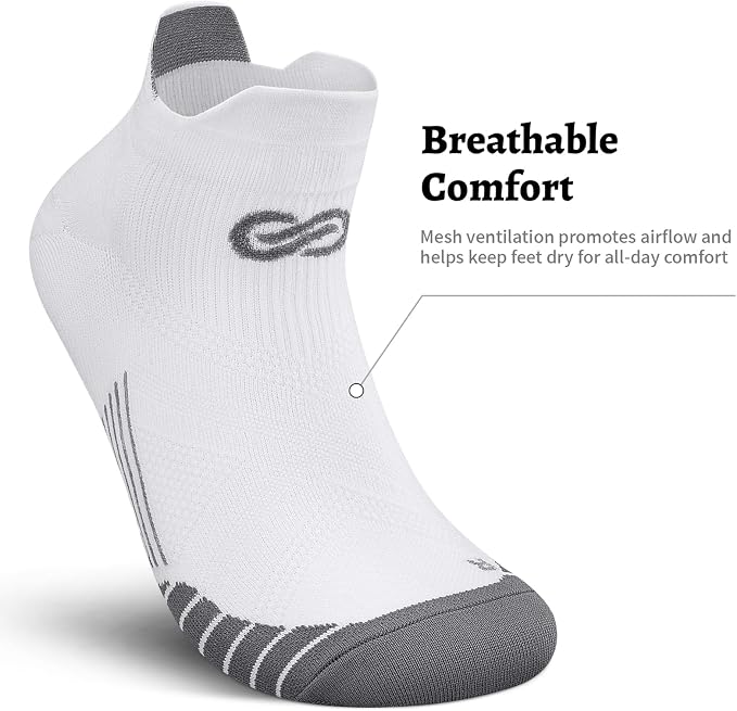 Compression Socks for Men Women Ankle Running Socks for Plantar Fasciitis | Low Cut Athletic Ankle Socks with Ankle & Arch Support for Running, Cycling, Golf, Work, Plantar Fasciitis Relief