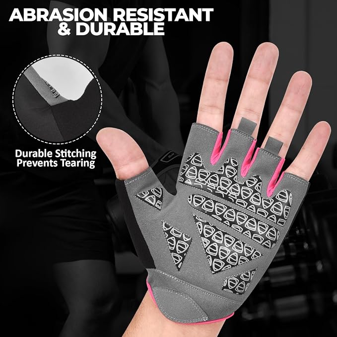 AYRO Breathable Weight Lifting Gloves, Gym Gloves for Men & Women with Extra Grip, Workout Glove for Men with Full Palm Protection, Removal with Durable Closure, for Weightlifting
