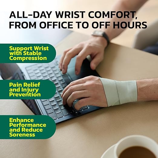 Adjustable Wrist Brace for Pain Relief, Carpal Tunnel & Tendonitis Support – Ergonomic Compression, Breathable & Anti-Slip Design, Fits Left & Right Hand, Ideal for Sports, Gaming & Office Use Purple