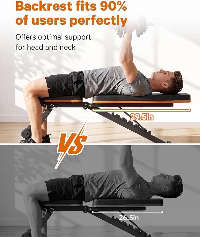 Adjustable Weight Bench,Adjustable weight bench, Multi-Functional Foldable workout Bench Press with 660 LBS Capacity, Strength Training Equipment gym for Home, Full heavy duty fitness bench gym at home.