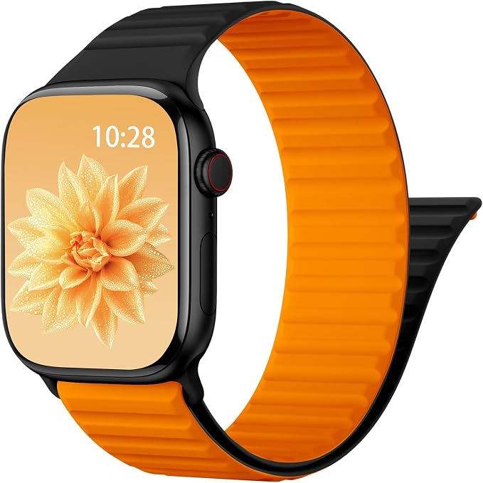 Patented Magnetic Silicone Sport Band for Apple Watch Bands for Women Men | Soft Silicone Solo Loop 40mm 38mm 41mm 44mm 45mm 42mm 49mm, Sport Strap for iWatch Series 11 10 9 8 7 6 5 4 3 2 1 SE Ultra
