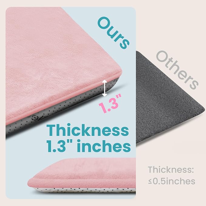 Baby Play Mat for Floor,1.3" Thick Foam 59"×59" Playpen Mat for Tummy Time,Non-Toxic Certified Water Repellent Soft Coral Velvet for Toddler,Infant,Kids,Non-Slip Backing Safe for Crawlinge(Pink)
