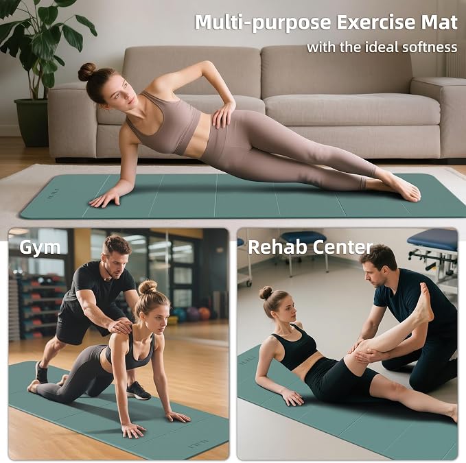ILILI Foldable Yoga Mat 10mm, Extra Thick, Extra Long, 75x26x0.4 Inch, TPE | Non-Slip Grip, Easy Carry&Storage, Comfort Cushion, SGS Safe, Suitable for Yoga, Pilates, Home Exercise&Outdoor Travel