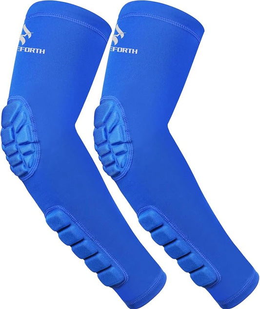 2PCS Padded Elbow Forearm Sleeves Compression Arm Protective Support