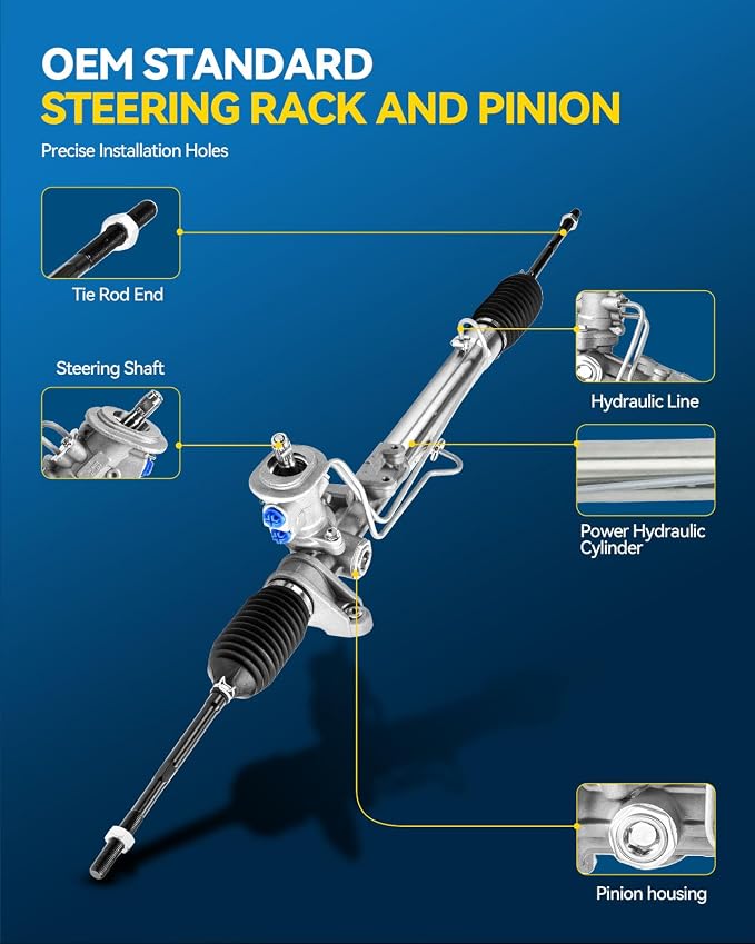 PHILTOP Hydraulic Power Steering Rack and Pinion Replacement For 1998-2009 Beetle, 2000-2005 Jetta, 2000-2006 Golf, 2010 Beetle 2.5L Replace 26-9008