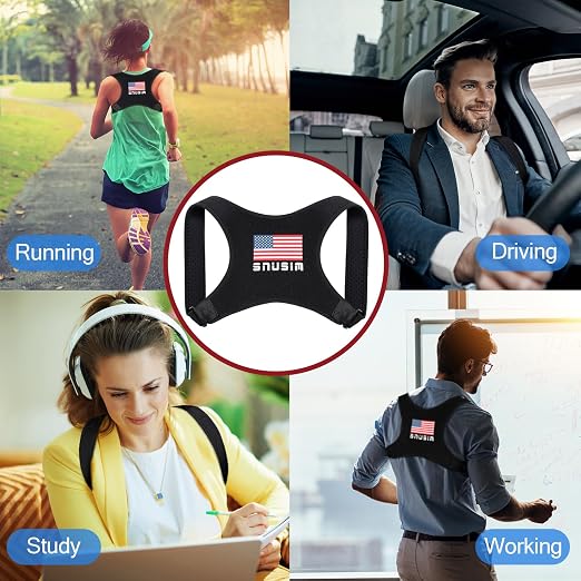 Posture Corrector Upper Back Brace Neck Shoulder Back Support Brace Pain Relief Belt for Women Men Braces Spine Straightener Breathable - pink
