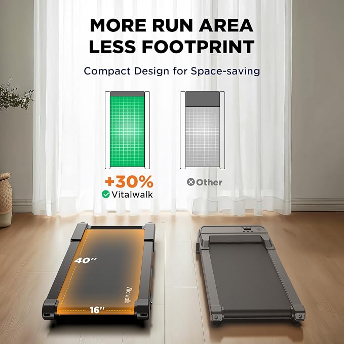 Walking Pad with Incline 15% Auto Treadmills for Home Small Space | Full Deck 3.0HP Brushless Portable Under Desk Treadmill, Vertical Storage Space-Saving, Ambient Light, 350LBS
