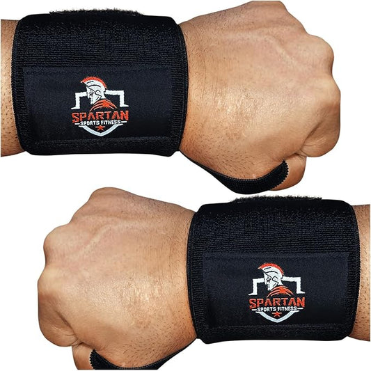Spartan Wrist Wraps for Weightlifting 18 Inch, Heavy Duty Wrist Support with Thumb Loop, Premium Lifting Wraps for Powerlifting, Crossfit, Bench Press, Strength Training - Men & Women