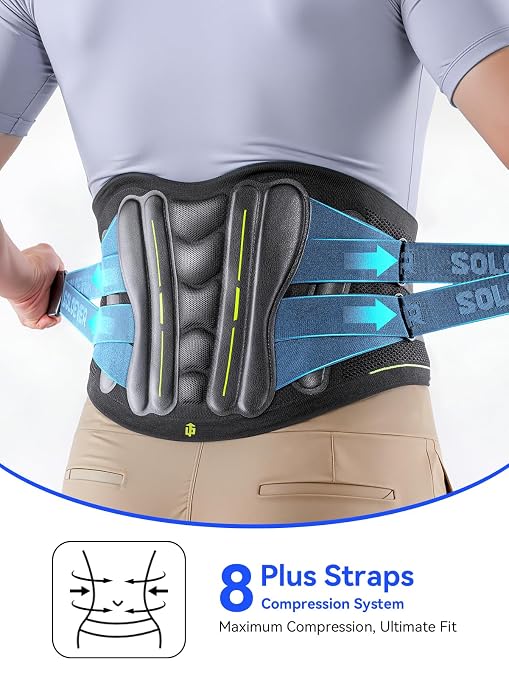 Back Brace for Men Lower Back Pain Relief, Back Support with Lumbar Pad | Ultra Breathable Lumbar Support Belt with Adjustable Straps, Immediate Relief from Sciatica, Herniated Disc, Scoliosis