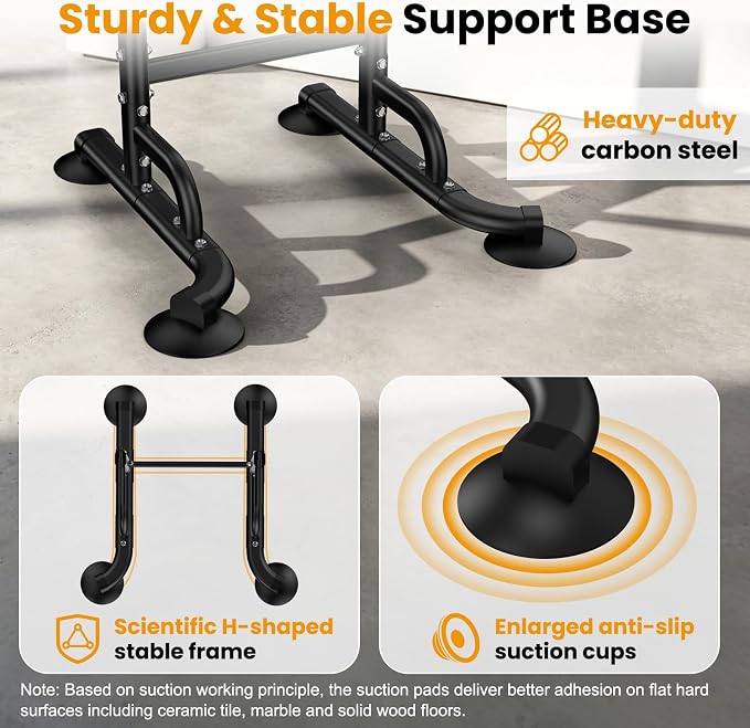 DERACY Pull Up Bar Free Standing, Power Tower with Pull Up Assistance Bands, Adjustable Height Pull Up Dip Station, Dip Bars for Home Gym Strength Training, Push Up Bar