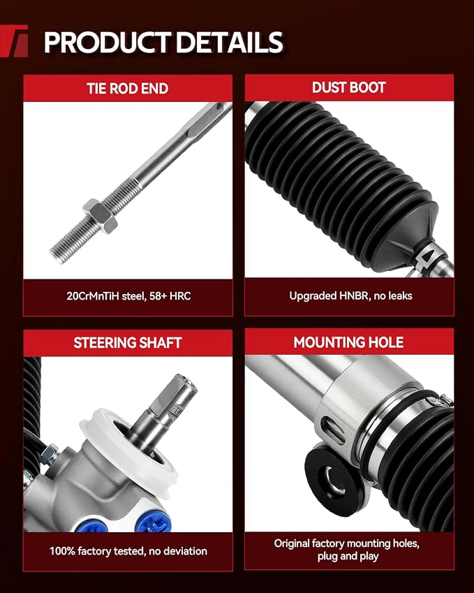 Torchbeam Power Steering Rack & Pinion Assembly Fit for 2005-2008 Uplander FWD, 2005-2006 Montana FWD SV6, 2005-2007 Terraza/Relay FWD, Hydraulic System Steering, Replaces OEM 22-1029