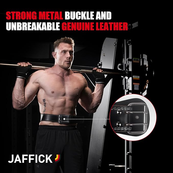 Genuine Leather Weight Lifting Belt for Men Gym Weight Belt Lumbar Back Support Powerlifting Weightlifting Heavy Duty Workout Training Strength Training Equipment