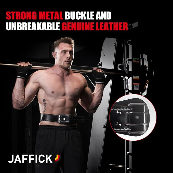 Genuine Leather Weight Lifting Belt for Men Gym Weight Belt Lumbar Back Support Powerlifting Weightlifting Heavy Duty Workout Training Strength Training Equipment