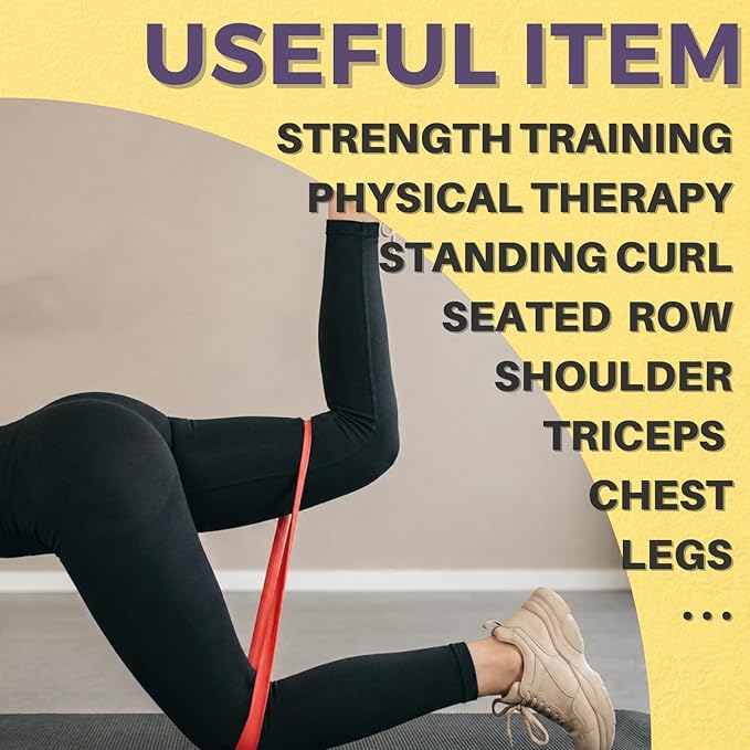 LEZER Resistance Bands - Pull Up Bands for Home Gym Fitness, Stretching, Physical Therapy & Training - Includes Instruction