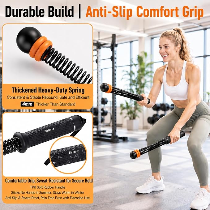 Portable Cordless Battle Ropes – Home Gym Workout Equipment for Intensive Training & Core Strength, Ideal for Home, Office, Travel and Small Spaces(Black)