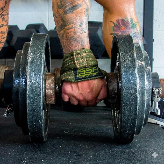 SERIOUS STEEL FITNESS Red Figure 8 Lifting Straps | Deadlift & Strongman Axle Straps - 3 Sizes
