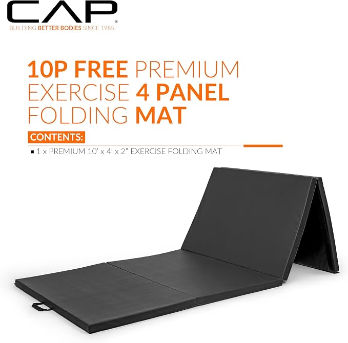 CAP Barbell All Purpose Folding Anti Tear Exercise Training Aerobic Fitness Gym & Gymnastics Balance Mat | Multiple colors