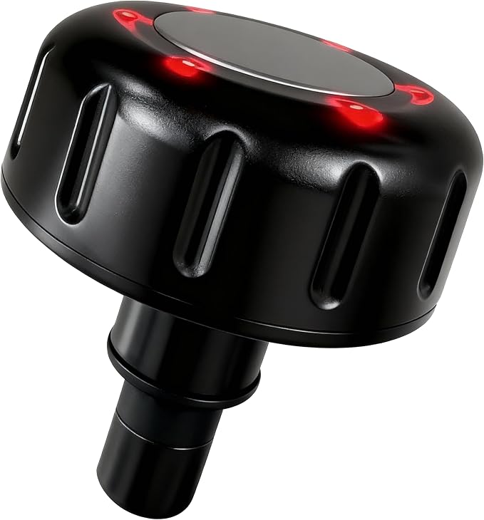 LEERCON Heating Head for Small Massage Gun | 3-Temp Settings (104/113/122°F) & 15-Min Auto-off, Portable Rechargeable Handheld Accessory for Muscle Pain Relief