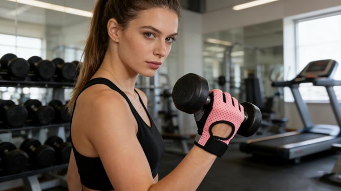 Workout Gloves for Men Women Fingerless Exercise Gloves with Anti-Slip Palm | Weightlifting Gloves for Women,Breathable Gym Cycling Yoga Gloves with Palm Padding
