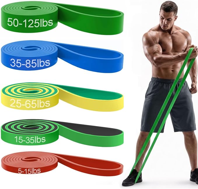Pull Up Bands, Resistance Bands Set, Exercise Workout Bands for Men & Women, Ideal for Body Stretching, Physical Therapy and Muscle Training