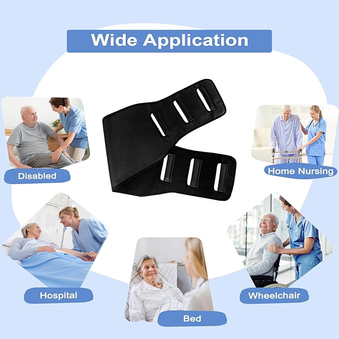 Transfer Belt Transfer Sling Padded Gait Belts with Seniors Patient Lift | Heavy Duty Gait Belt,Mobility Standing and Lifting Aid for Disabled,Elderly,Injured-Safely Move from Bed and Wheelchair