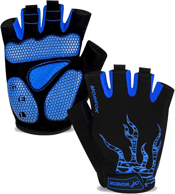 Cycling Gloves Bike Bicycle Gloves, Half Finger 5MM Gel Anti-Slip | Biking Gloves for Men Women Gym workout exercise Motorcycle Hiking Rowing Outdoor Sports