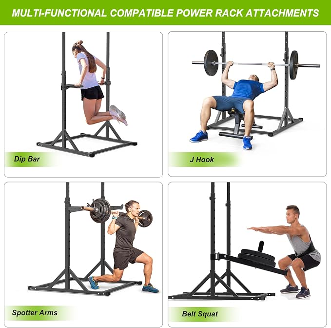 SELEWARE Dip Bar Attachment for Power Rack, 2 x 2 Tube, Multi Grip Handle | Fully Welded Steel Design, Stable Support for Dips, Pull Ups and Strength Training, Ideal for Home Gym Workouts