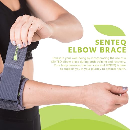 Elbow Brace Support Strap - Forearm Compression Sleeve, Tennis Elbow Brace for Men and Women, Fit Wrap Band for Weightlifting, Tennis, Golf Pressure Relief & Sports Injury Recovery, 2ct, 1-Pack