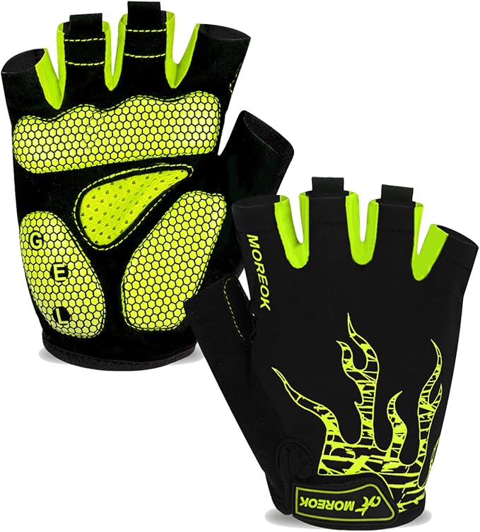 Cycling Gloves Bike Bicycle Gloves, Half Finger 5MM Gel Anti-Slip | Biking Gloves for Men Women Gym workout exercise Motorcycle Hiking Rowing Outdoor Sports