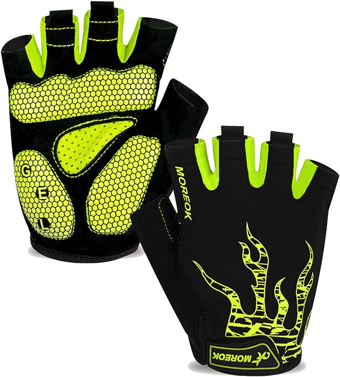 Cycling Gloves Bike Bicycle Gloves, Half Finger 5MM Gel Anti-Slip | Biking Gloves for Men Women Gym workout exercise Motorcycle Hiking Rowing Outdoor Sports
