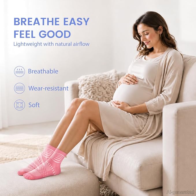 IRAMY Ankle Compression Socks for Women Men Plantar Fasciitis Relief 3/5 Pairs Cushioned Athletic Running Socks
