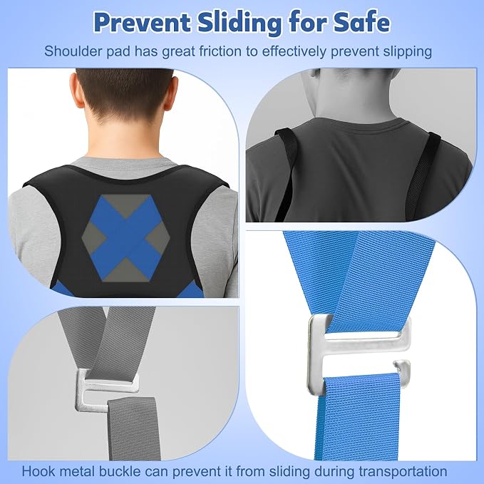 NOCOEX Moving Straps for Heavy Object - 2-Person Lifting and Moving System with Soft Back Pad - Shoulder Lifting Straps for 2 Movers to Easy & Safe Carry Furniture Appliance Mattresse Up to 880lbs