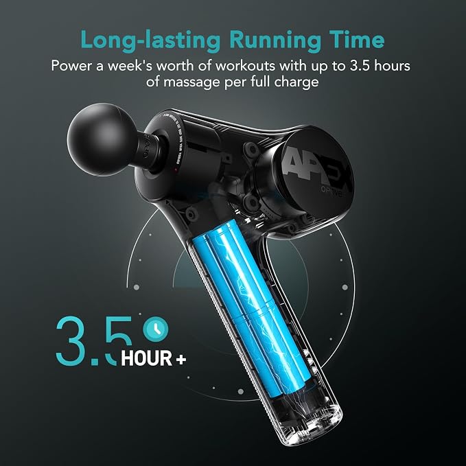 Opove Apex Massage Gun Deep Tissue 14.5mm Percussion Fascia Muscle Massager for Athletes Workout Pain Relief Recovery Relaxation, Professional Therapist Choice, Ergonomic for Effortless to Use