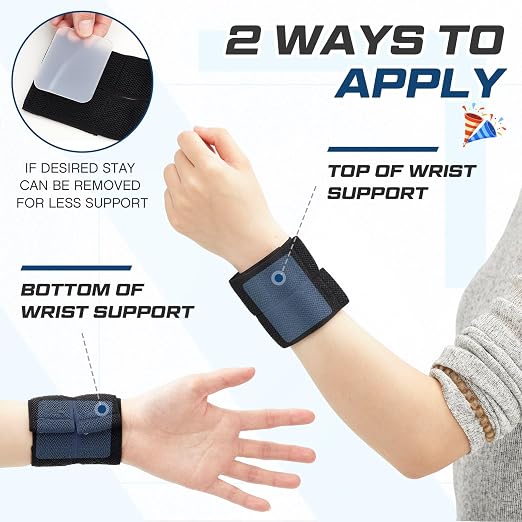 4 Pack Wrist Brace Adjustable Wrist Support Sport Straps for Tendonitis Carpal Tunnel Arthritis Gymnastics Wraps Pain Relief for Football Cheerleaders Fitness Weightlifting(Black)