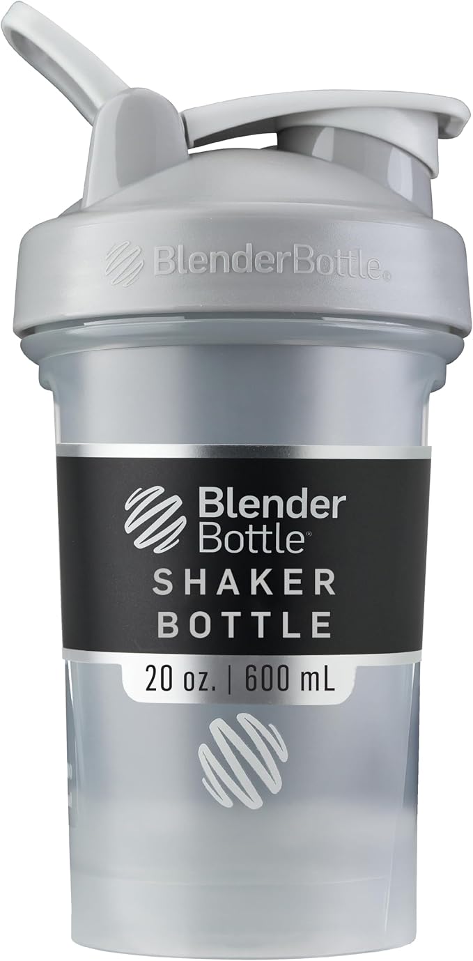 BlenderBottle Classic V2 Plastic Shaker Bottle 20 oz Pebble Grey