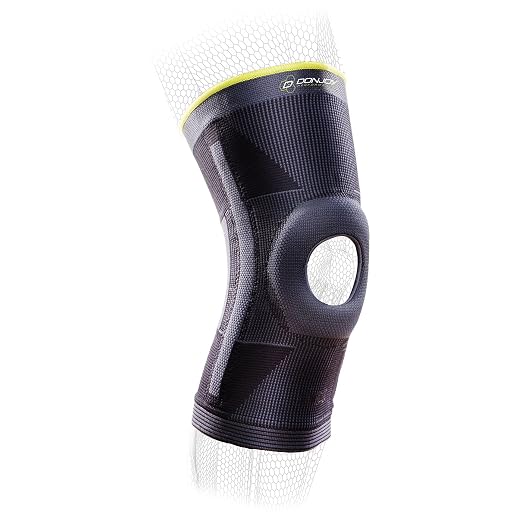 DonJoy Performance Deluxe Knit Knee Sleeve With Stays for Mild Knee Sprains & Strains - Slip-on Open-Patella Design for Athletes and Active Users, X-Large