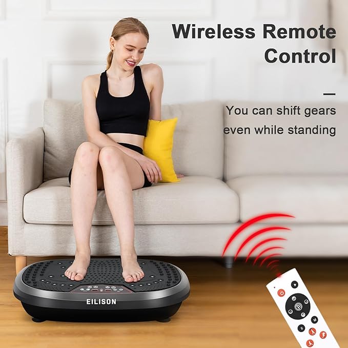 FitMaxx 3D XL Vibration Plate Exercise Machine - Whole Body Workout Vibration Platform w/Loop Bands - Lymphatic Drainage Machine for Weight Loss, Shaping, Recovery