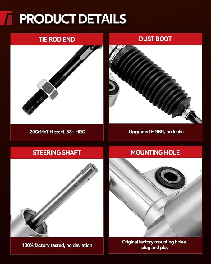 Torchbeam Power Steering Rack & Pinion Assembly Fit for 2011-2013 Mazda 2, Hydraulic System Steering, Replaces OEM 1G-2007