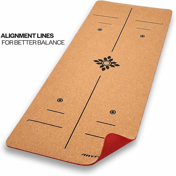Cork Yoga Mat – Ultra Lightweight 2.2 lbs – Sweat Activated Non-Slip Grip for Hot Yoga & Gym – Easy Carry to Studio – 6MM Thick – Strap Included