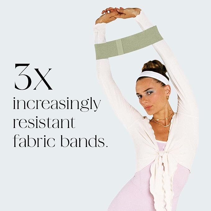 Bala Bands Resistance Bands, Non-Slip Fabric Exercise Bands | Non-Slip Ankle, Legs, Glutes & Booty Bands, Women & Men - Loop Workout Bands for Yoga, Pilates & Strength Training