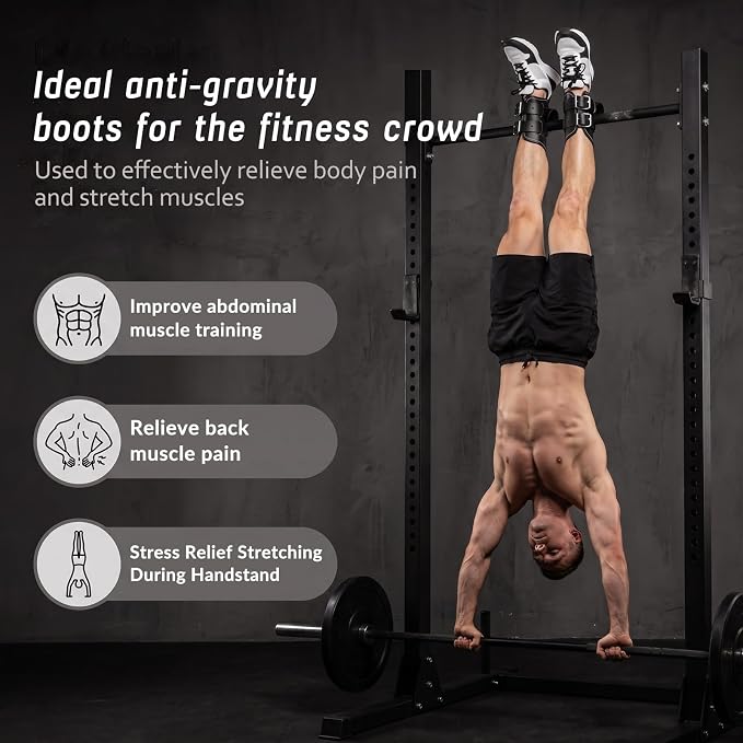 Mesh Anti Gravity Inversion Boots for Hanging Upside Down,Inversion Boots for Inversion Decompression Stretching and Abdominal Exercise,Strength Training Inversion Equipment for Home Gym