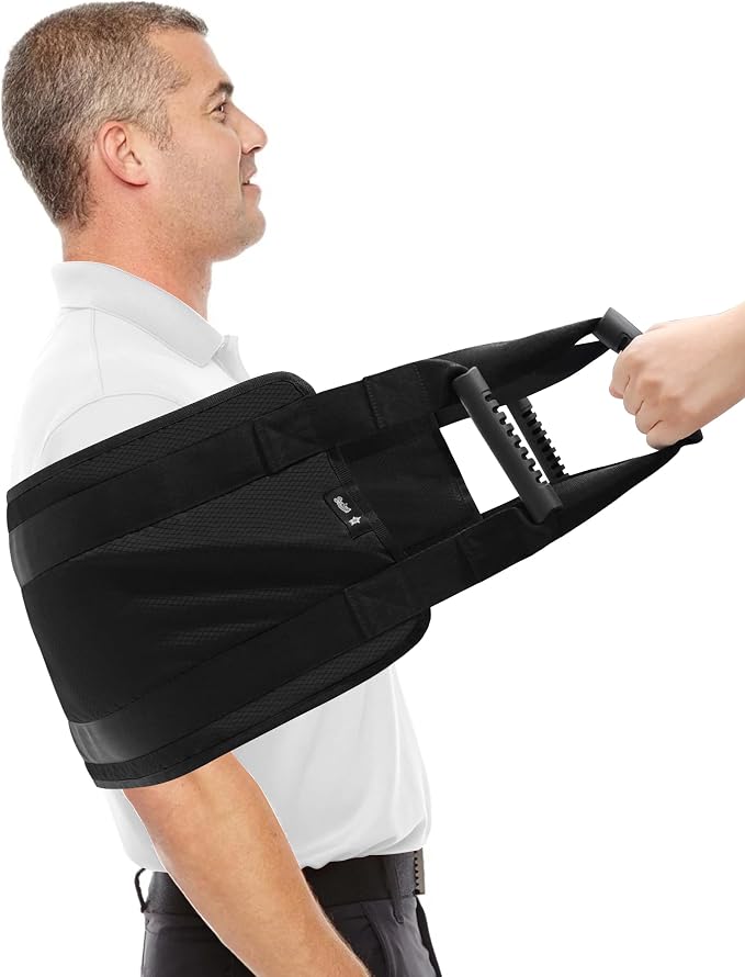 Transfer Sling Lift Assist Gait Belt for Seniors and Disabled | Lifting Strap, Black Mobility Aid, Home Hospital Nursing Care, Caregiver-assisted Transfers