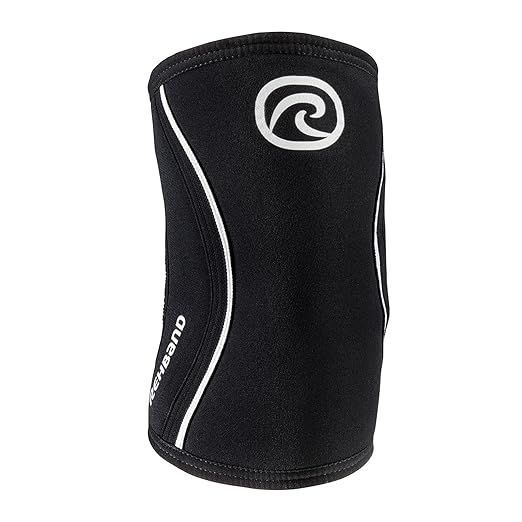 Rehband Elbow 5mm Compression Sleeve, Neoprene Elbow Sleeves for Weightlifting, Anatomical Design, Non-Slip & Close Fitting, Elbow Support Unisex, Colour:Black, Size:XX-Large