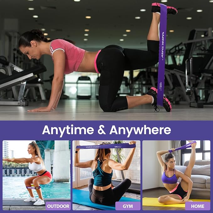 WIKDAY Resistance Bands for Working Out Exercise Loop Bands Workout Bands Set for Men Women Body Stretching, Crossfit Training, Home Workout, Physical Therapy, Booty Legs, Set of 5
