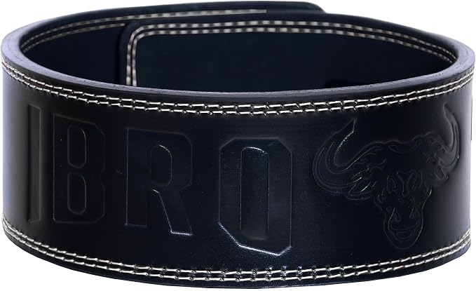 IBRO Powerlifting Lever Gym Belt – Power 8MM, 10MM or 13MM Extreme Heavy Duty Genuine Leather Belts - Squats Deadlifts Bodybuilding Weight Lifting IPF Power Lifting Strongman for Men