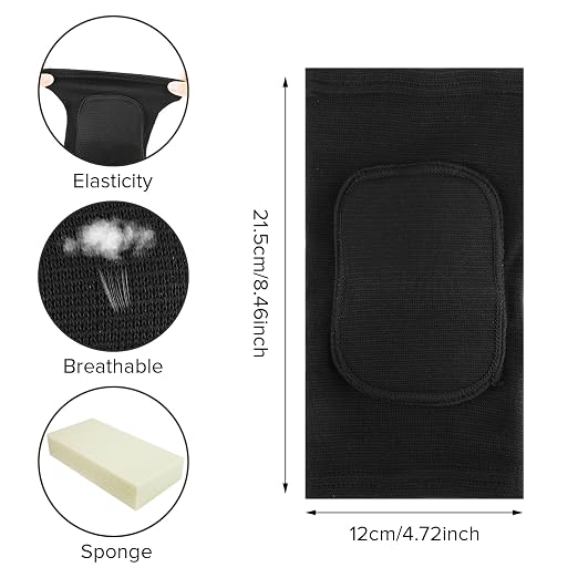 COMNICO Arm Brace Pads Elbow Protector Strap Pair, Breathable Anti-Collision Sponge Tendonitis Fitness Volleyball Basketball Tennis Golfers Knee Support Band for Kids Men Women Elderly
