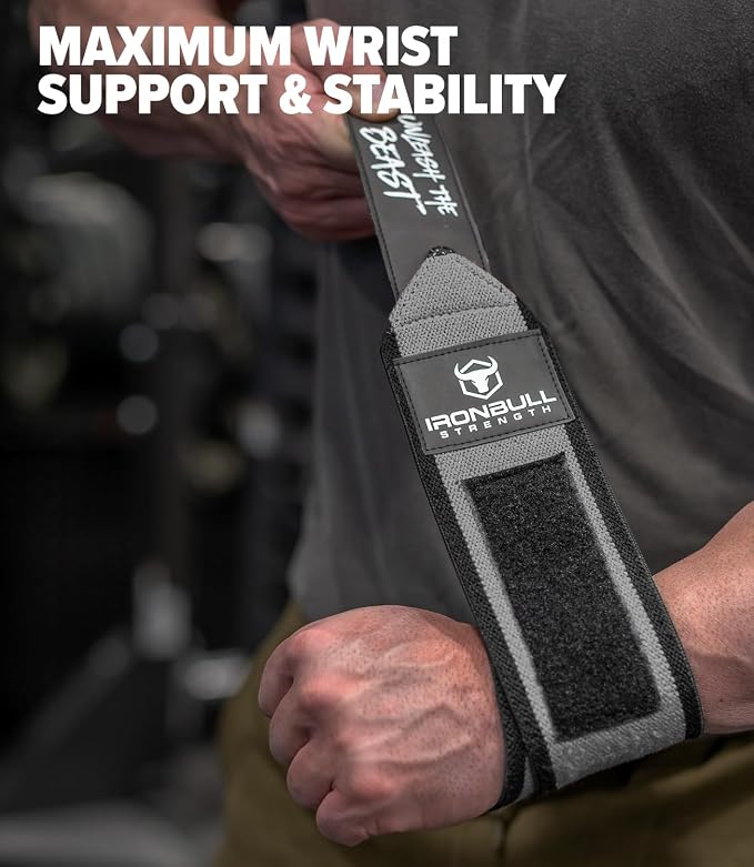 Powerlifting Wrist Wraps for Weightlifting & Bench Press - IPF Approved Heavy Duty Wrist Straps for Powerlifting, Bodybuilding & Strength Training - Competition Grade Support