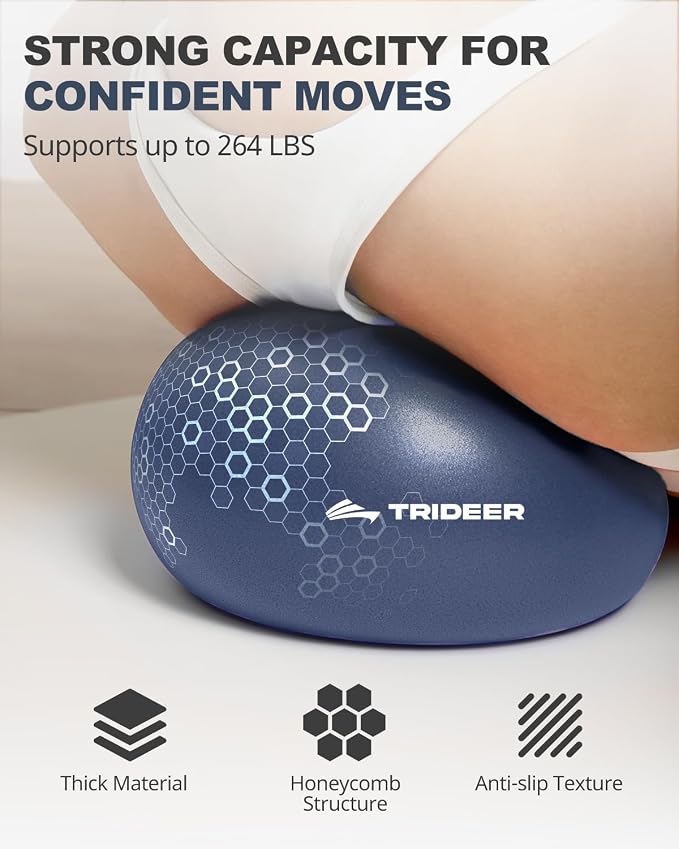 Trideer Yoga Ball for Exercise, Pilates, Core & Balance Training, Stability Ball for Pregnancy & Birthing Prep, Physical Therapy, Daily Stretching, Office Chair for Active Sitting, Quick Pump Included