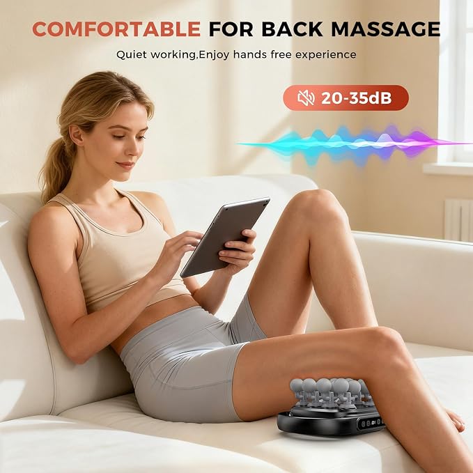 Beyn New 16-Head Massage Gun Set - 16 Gray Heads Included, 30 Speed Levels, Deep Tissue Massage for Back/Leg/Foot Muscle Relaxation, Portable Design,Horse Massager