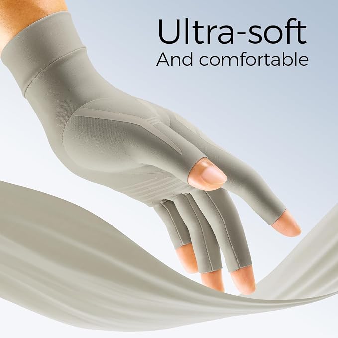 FREETOO All-Around Compression Arthritis Gloves for Women Men for Pain | Carpal Tunnel Relief,Hand Compression,Swelling,Trigger Finger,Edema;Crochet,Typing,Sleeping,Work,Gaming,Driving,Daily Use